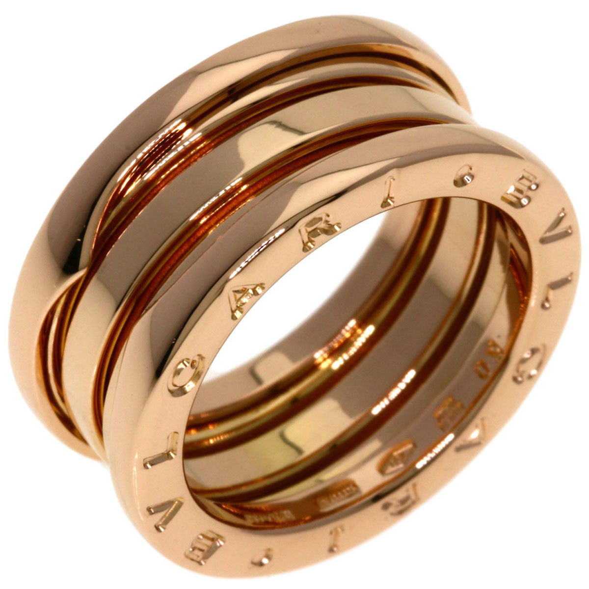 BVLGARI B.zero1 2 band #50 Ring K18 Pink Gold Ladies [Used]