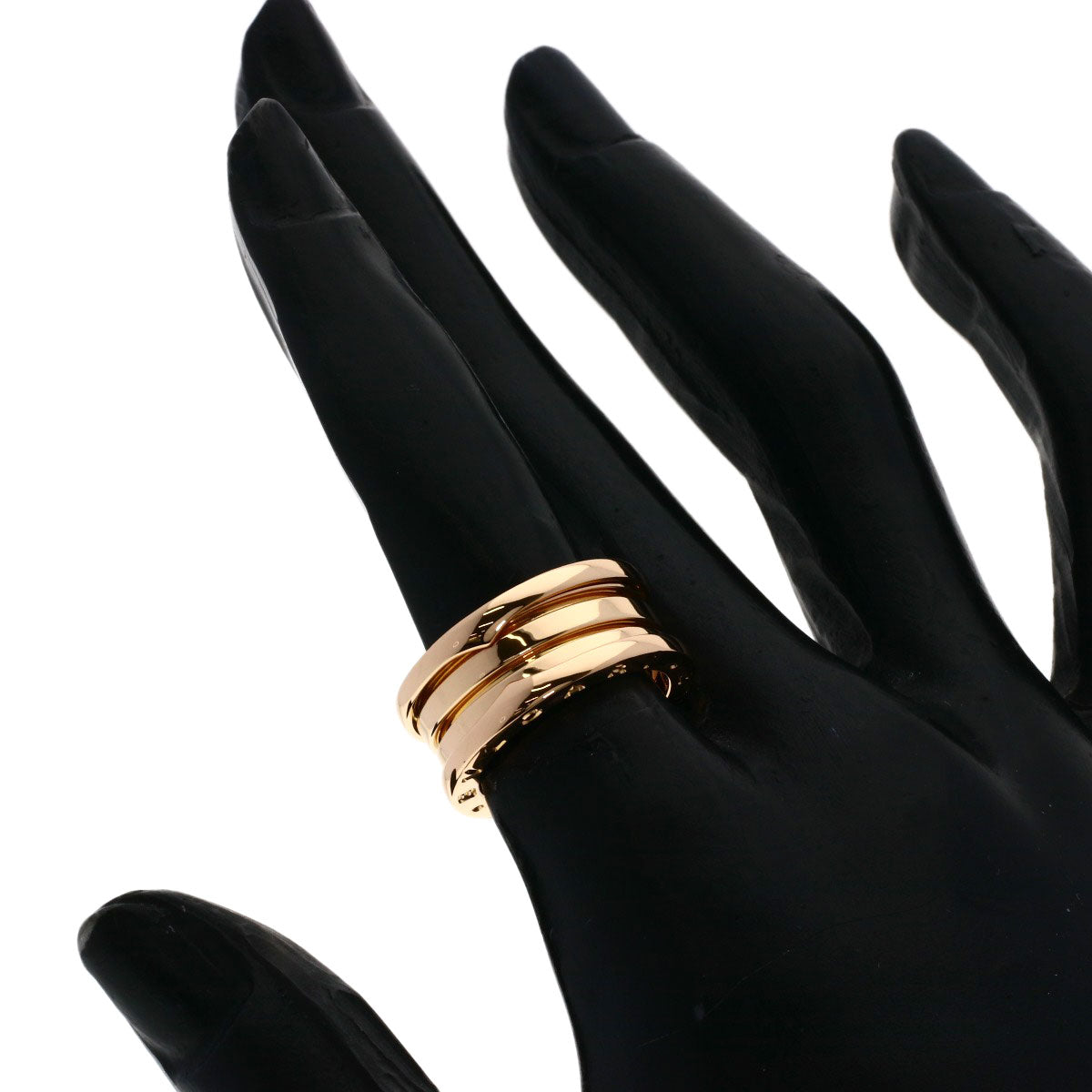 BVLGARI B.zero1 2 band #50 Ring K18 Pink Gold Ladies [Used]