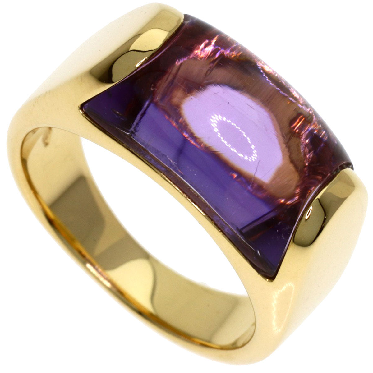 BVLGARI Tronchetto Amethyst Ring K18 Yellow Gold Ladies [Used]