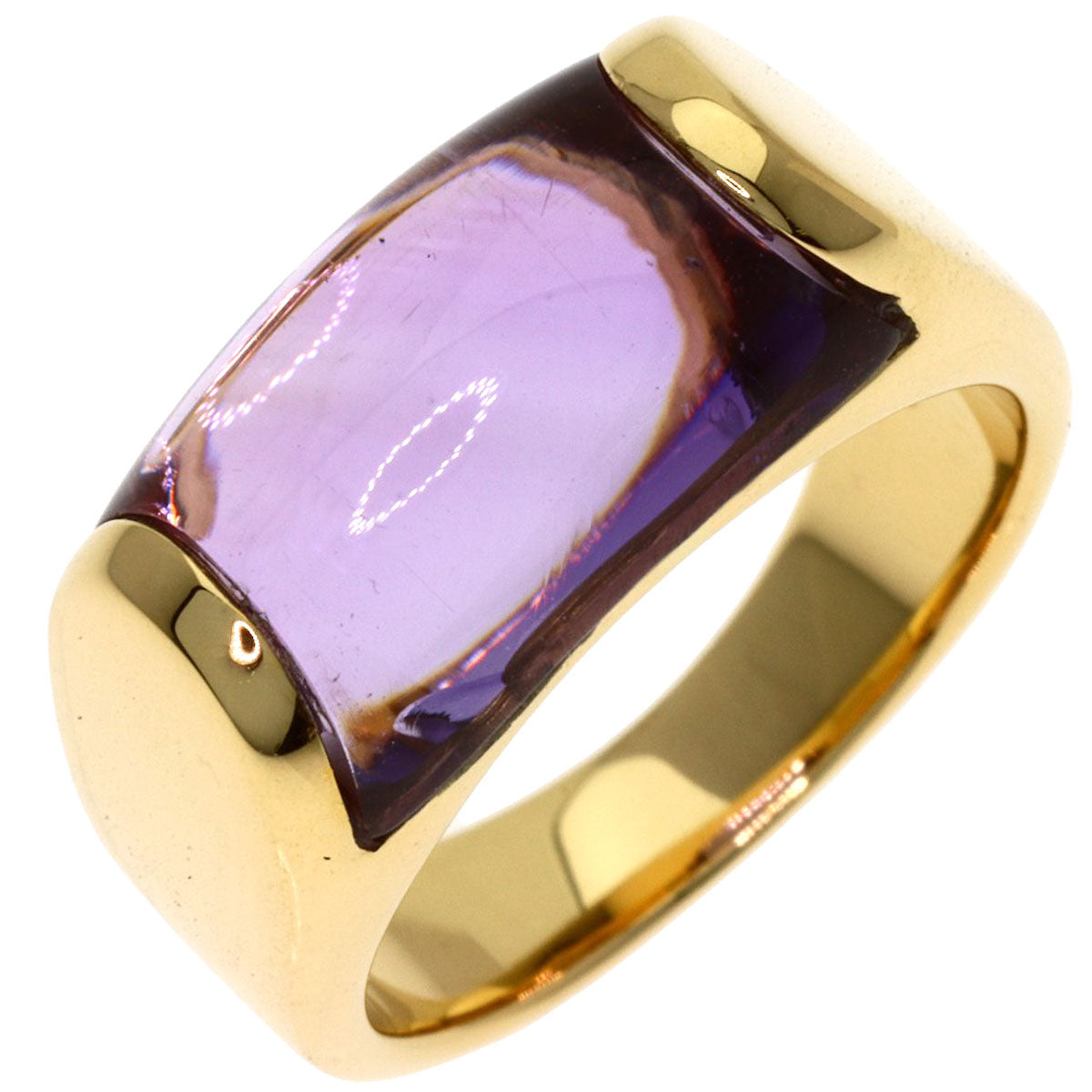 BVLGARI Tronchetto Amethyst Ring K18 Yellow Gold Ladies [Used]