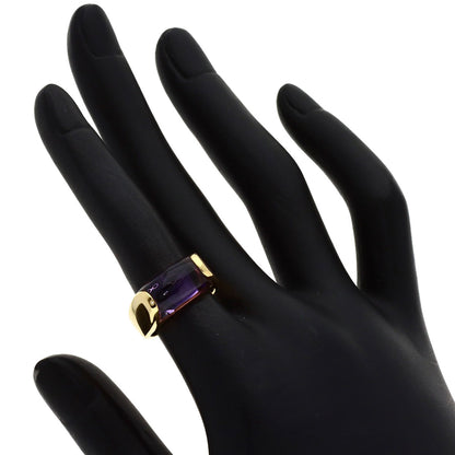 BVLGARI Tronchetto Amethyst Ring K18 Yellow Gold Ladies [Used]