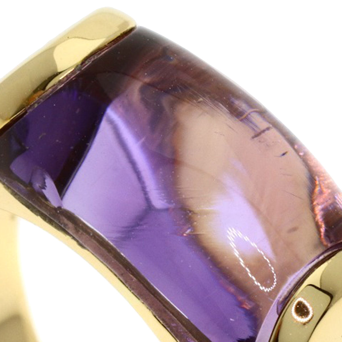 BVLGARI Tronchetto Amethyst Ring K18 Yellow Gold Ladies [Used]
