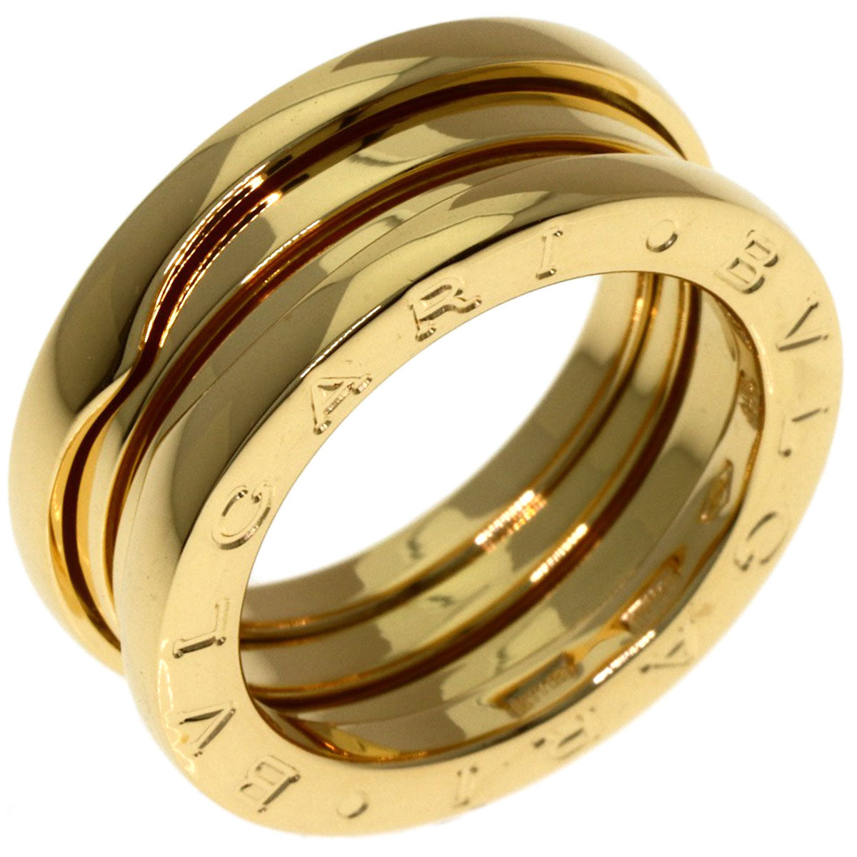 BVLGARI B.zero1 2 Band #47 Ring K18 Yellow Gold Ladies [Used]