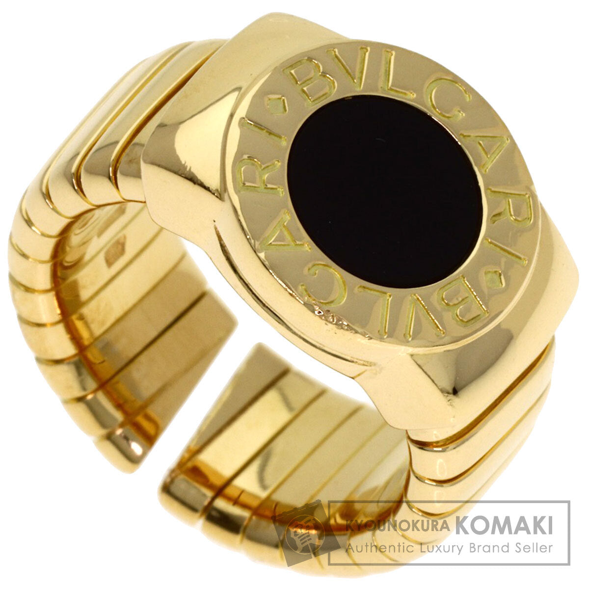 BVLGARI BVLGARI BVLGARI Onyx Ring K18 Yellow Gold Ladies [Used]