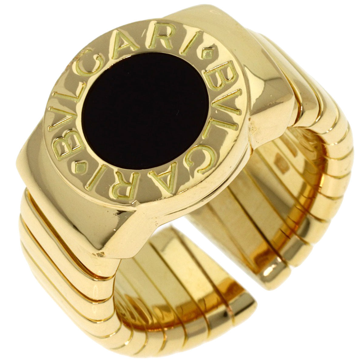 BVLGARI BVLGARI BVLGARI Onyx Ring K18 Yellow Gold Ladies [Used]