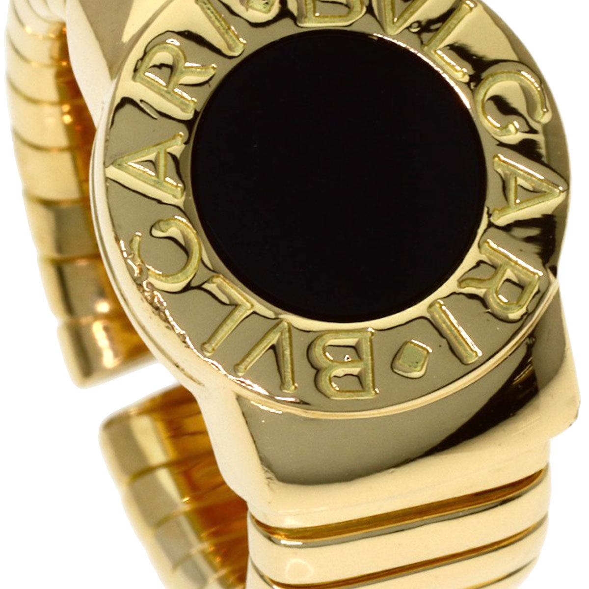 BVLGARI BVLGARI BVLGARI Onyx Ring K18 Yellow Gold Ladies [Used]