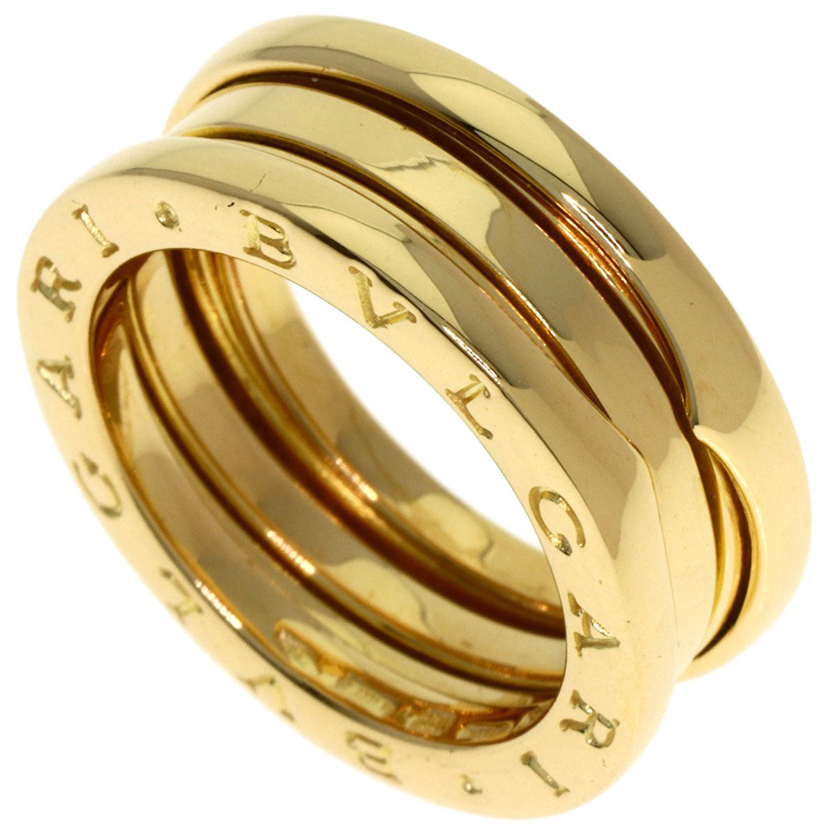 BVLGARI B.zero1 2 band #52 Ring K18 Yellow Gold Ladies [Used]