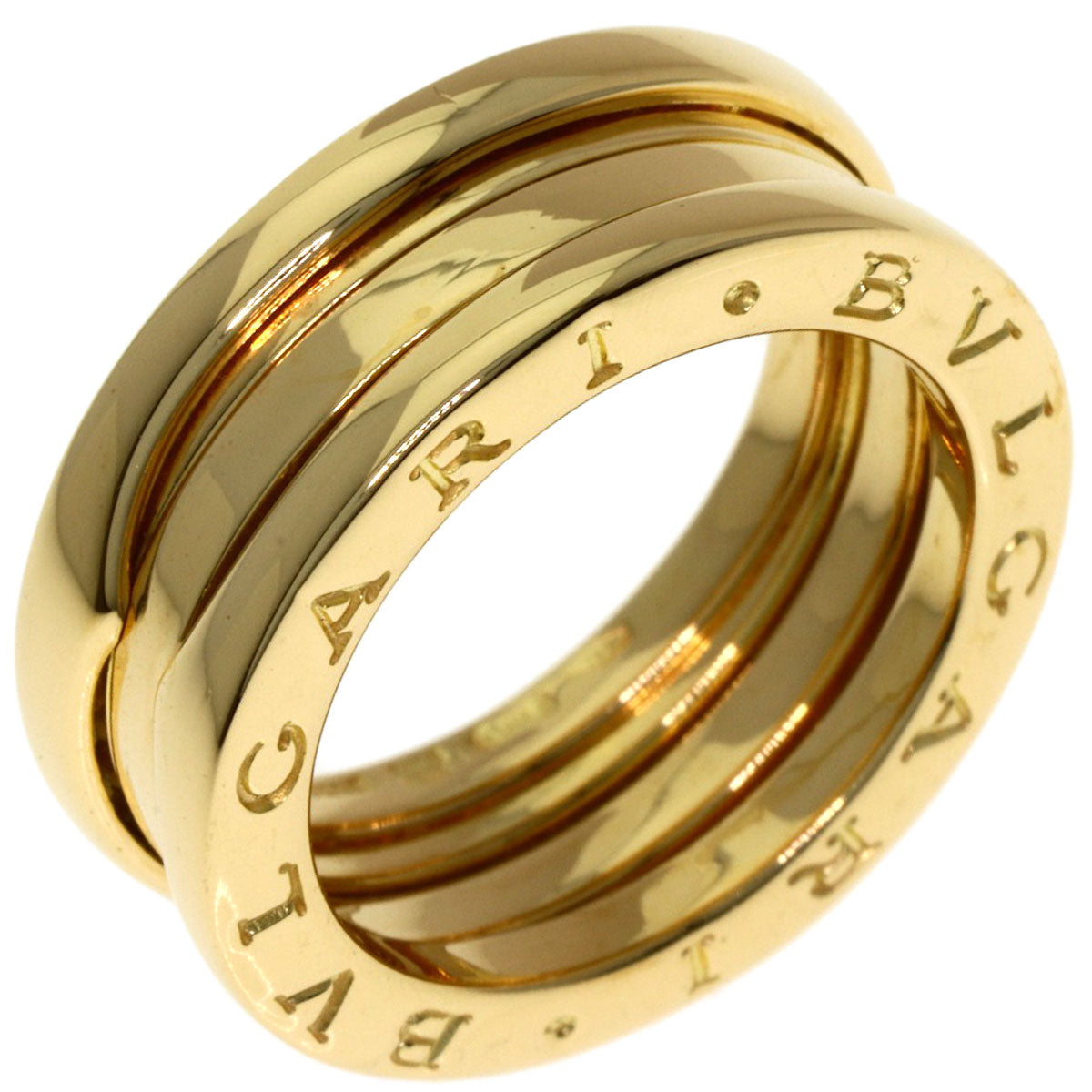BVLGARI B.zero1 2 band #52 Ring K18 Yellow Gold Ladies [Used]