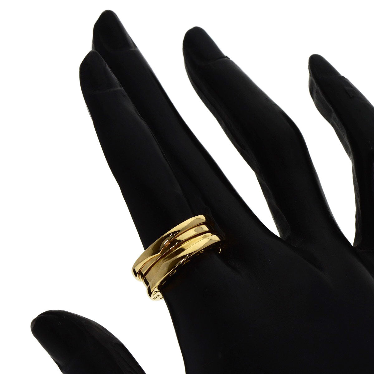 BVLGARI B.zero1 2 band #52 Ring K18 Yellow Gold Ladies [Used]