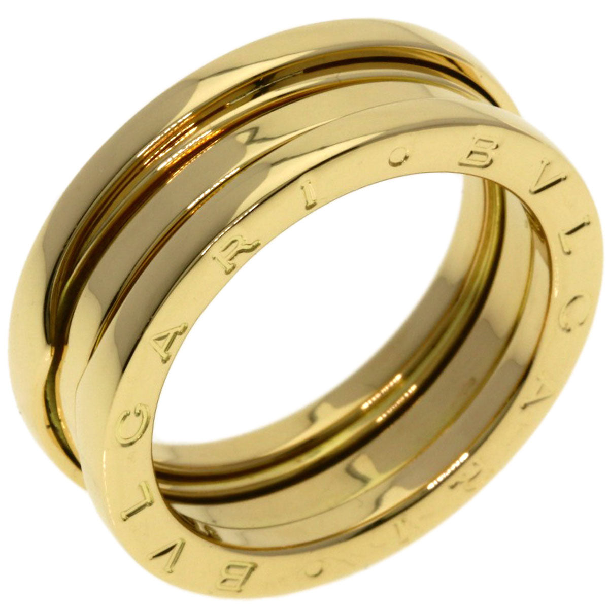 BVLGARI B.zero1 2 band #57 Ring K18 Yellow Gold Ladies [Used]