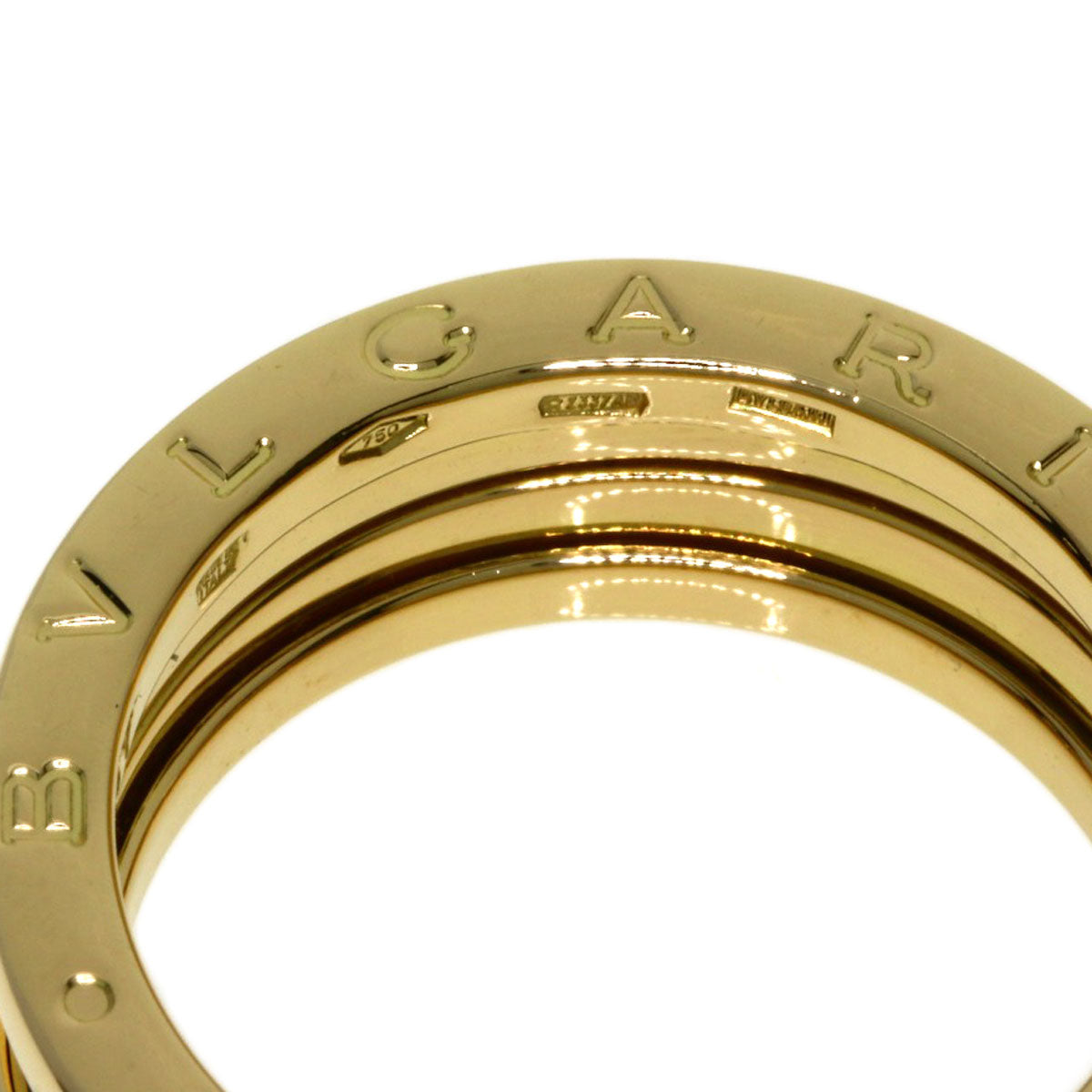 BVLGARI B.zero1 2 band #57 Ring K18 Yellow Gold Ladies [Used]