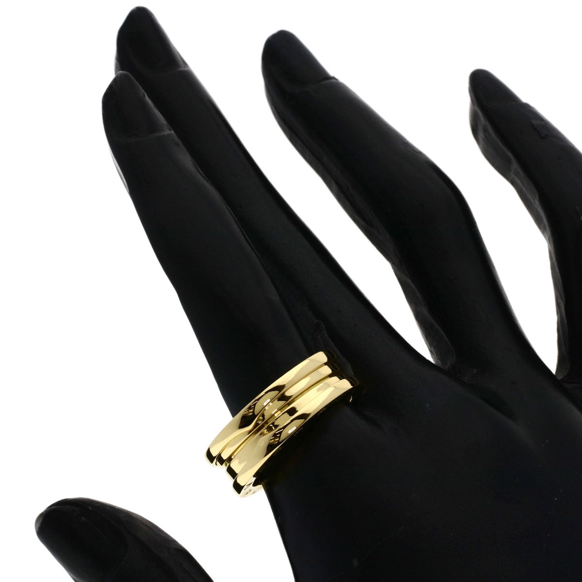 BVLGARI B.zero1 2 band #57 Ring K18 Yellow Gold Ladies [Used]