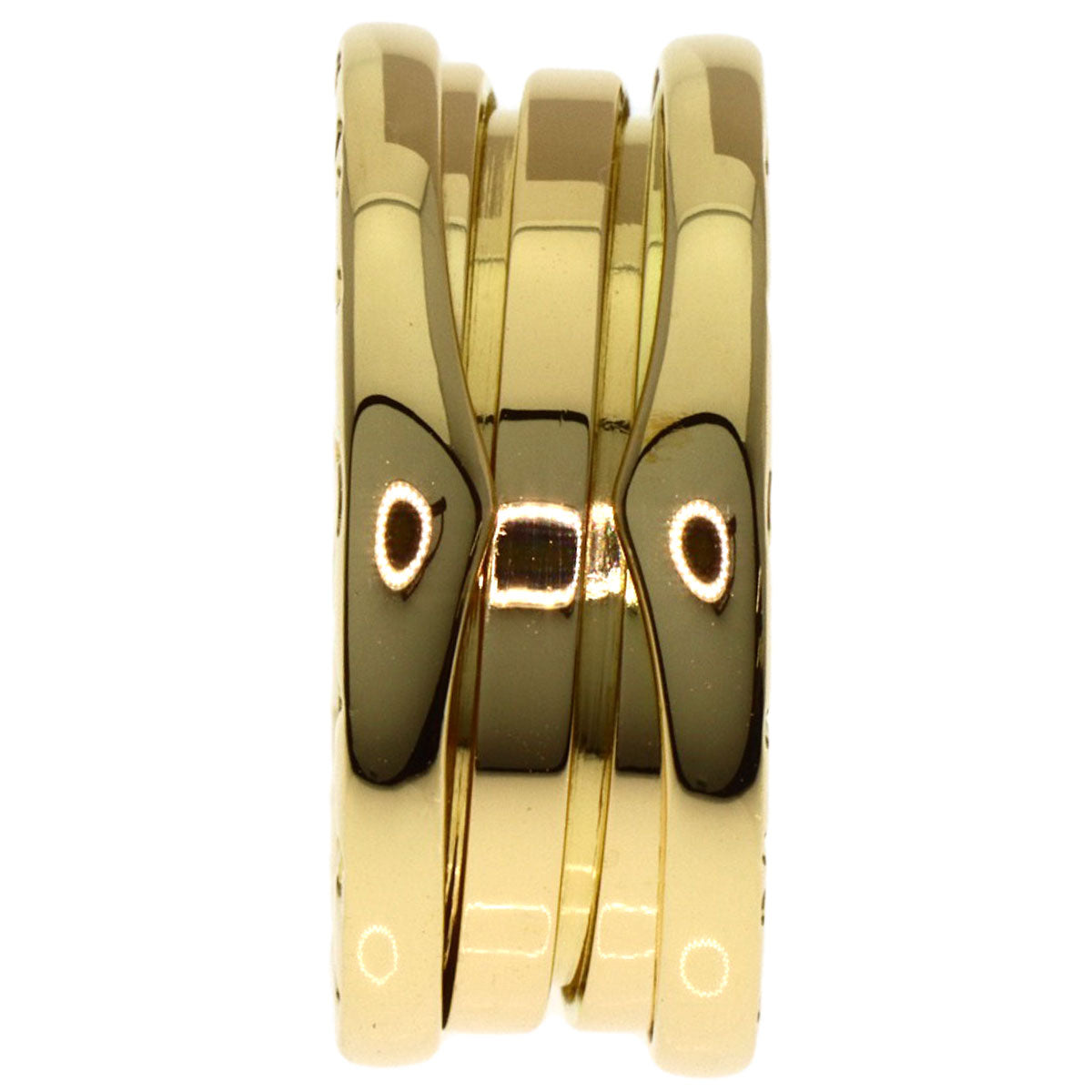 BVLGARI B.zero1 2 Band #51 Ring K18 Yellow Gold Ladies [Used]