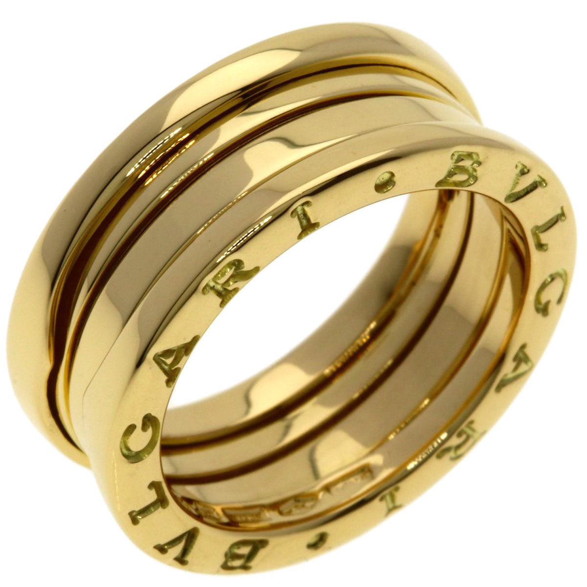BVLGARI B.zero1 2 band #53 Ring K18 Yellow Gold Ladies [Used]