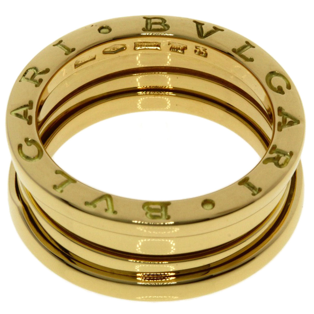 BVLGARI B.zero1 2 band #53 Ring K18 Yellow Gold Ladies [Used]