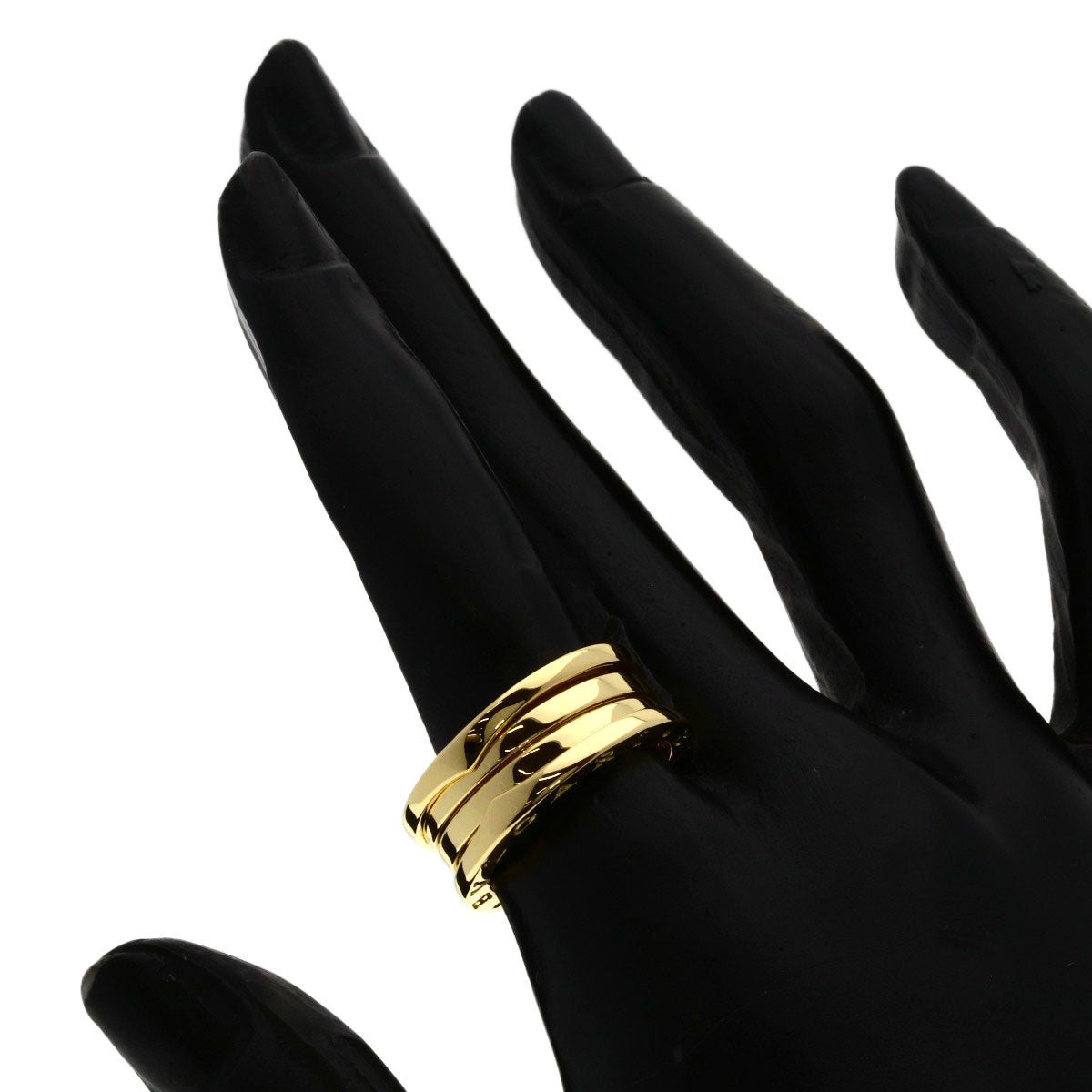 BVLGARI B.zero1 2 band #53 Ring K18 Yellow Gold Ladies [Used]