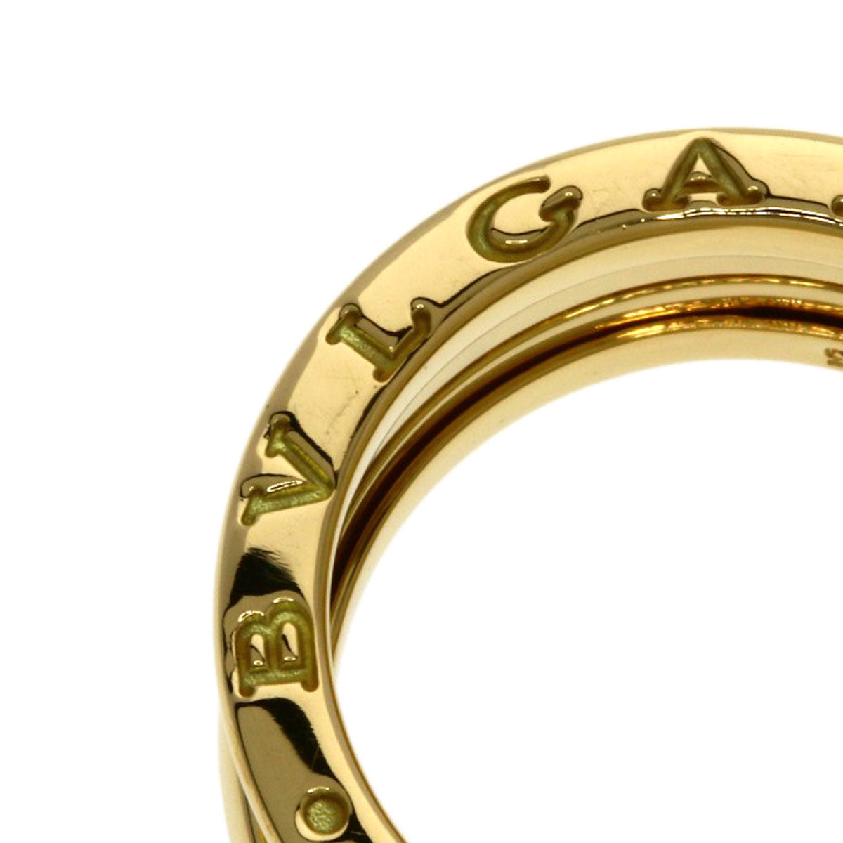 BVLGARI B.zero1 2 band #53 Ring K18 Yellow Gold Ladies [Used]