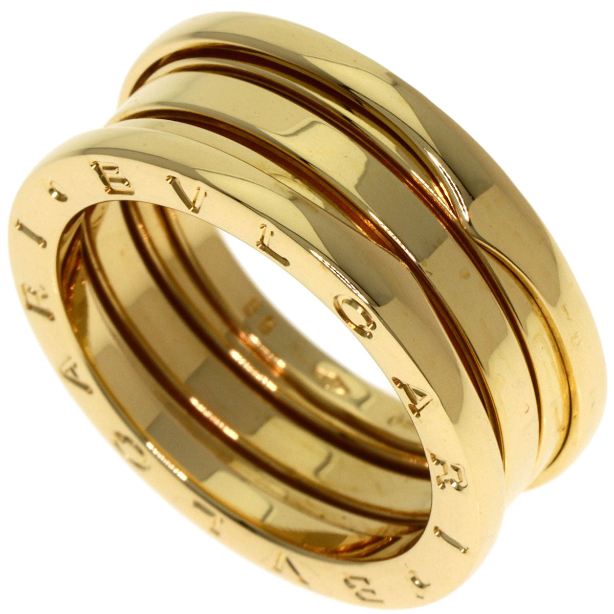 BVLGARI B.zero1 2 bands #56 Ring K18 Yellow Gold Ladies [Used]