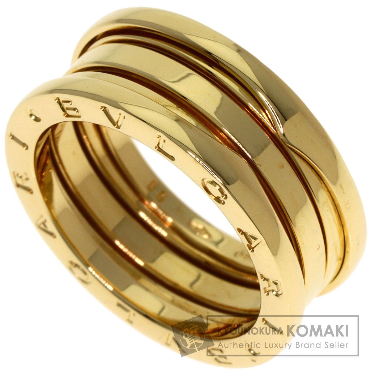 BVLGARI B.zero1 2 bands #56 Ring K18 Yellow Gold Ladies [Used]