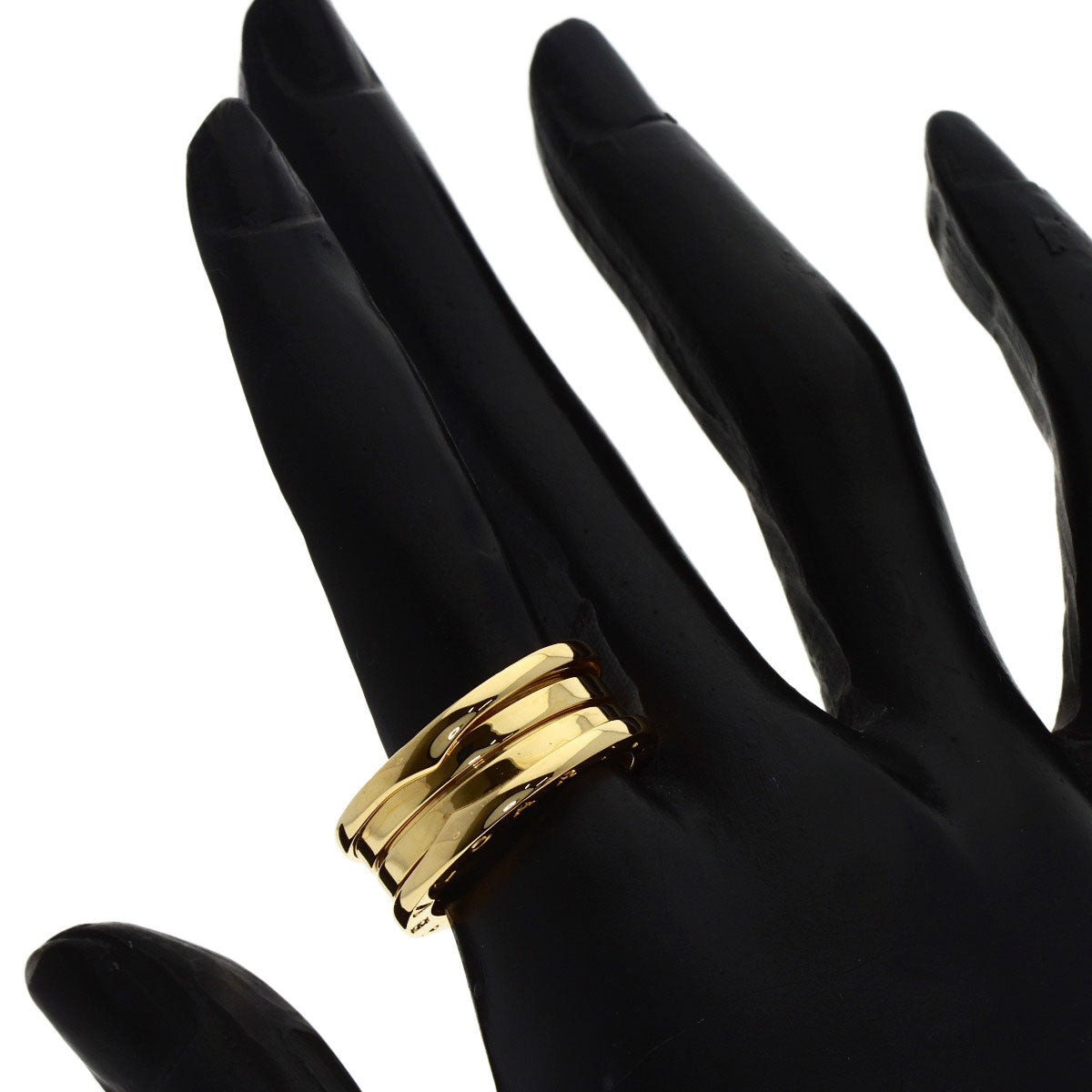 BVLGARI B.zero1 2 bands #56 Ring K18 Yellow Gold Ladies [Used]