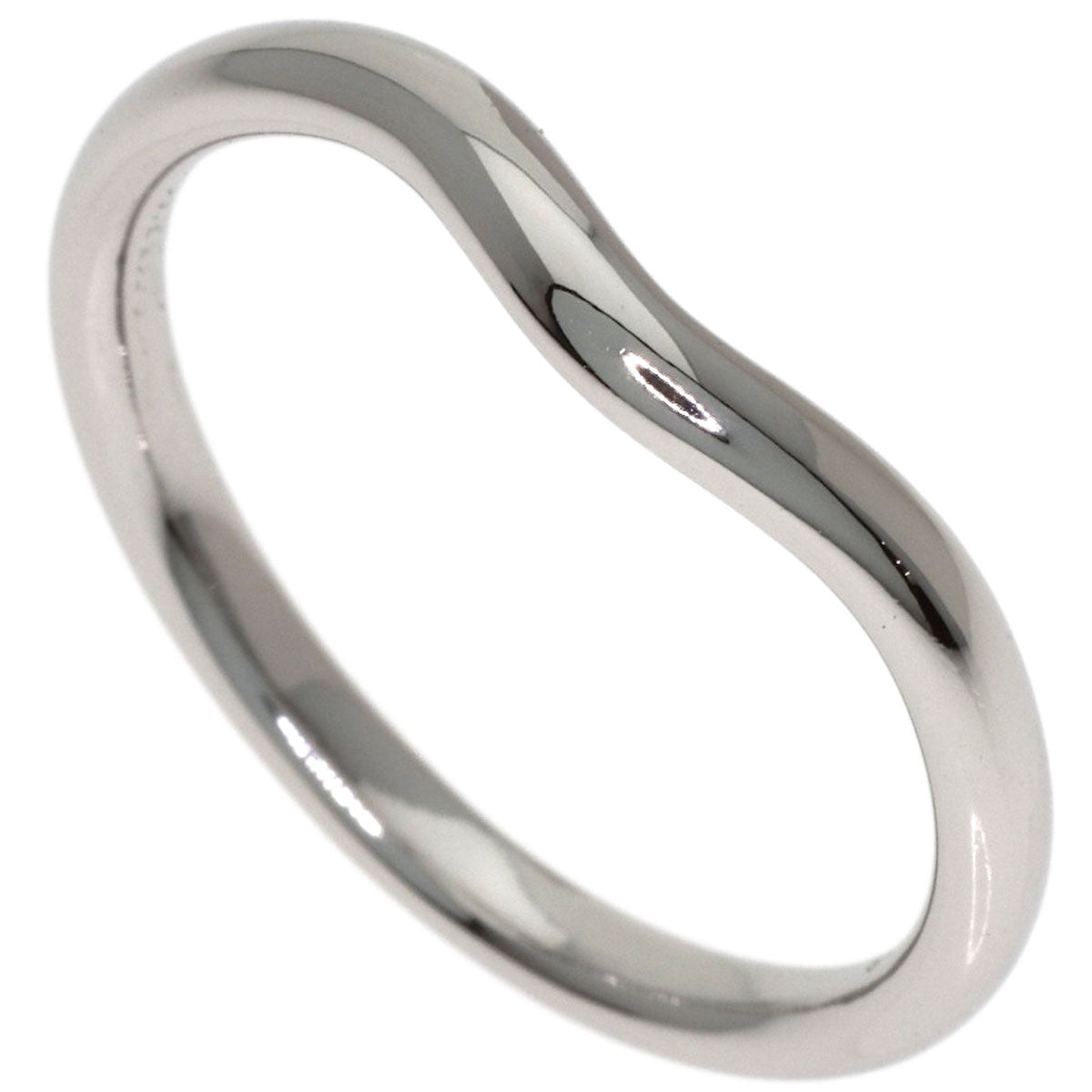 TIFFANY&Co. Curved band Ring Platinum PT950 Ladies [Used]