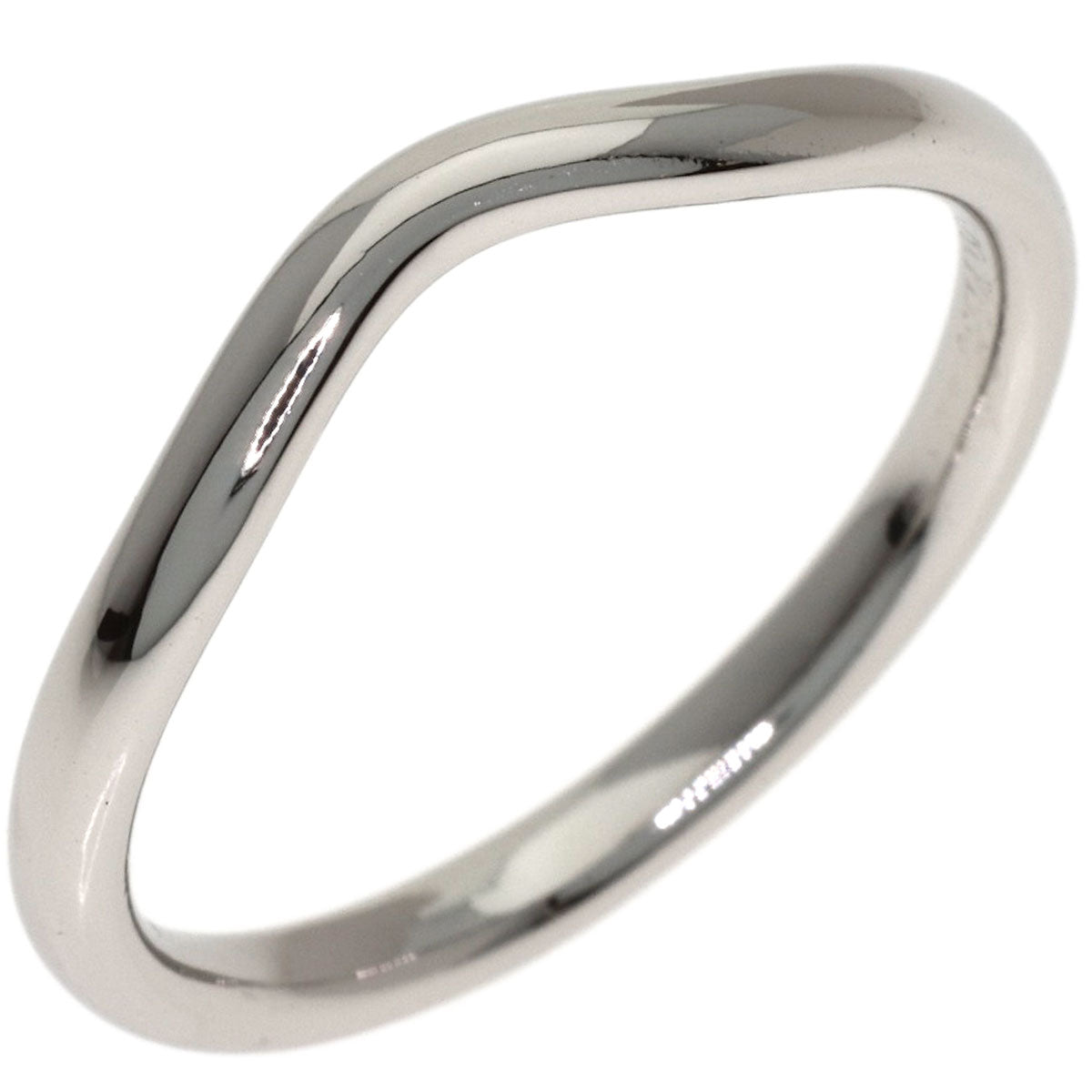 TIFFANY&Co. Curved band Ring Platinum PT950 Ladies [Used]