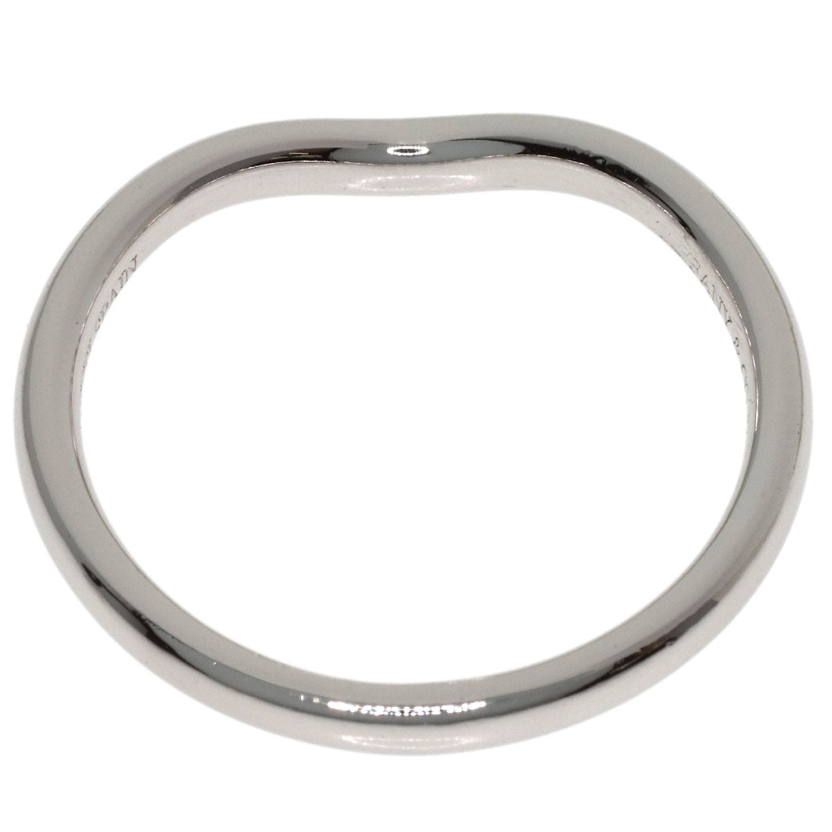 TIFFANY&Co. Curved band Ring Platinum PT950 Ladies [Used]