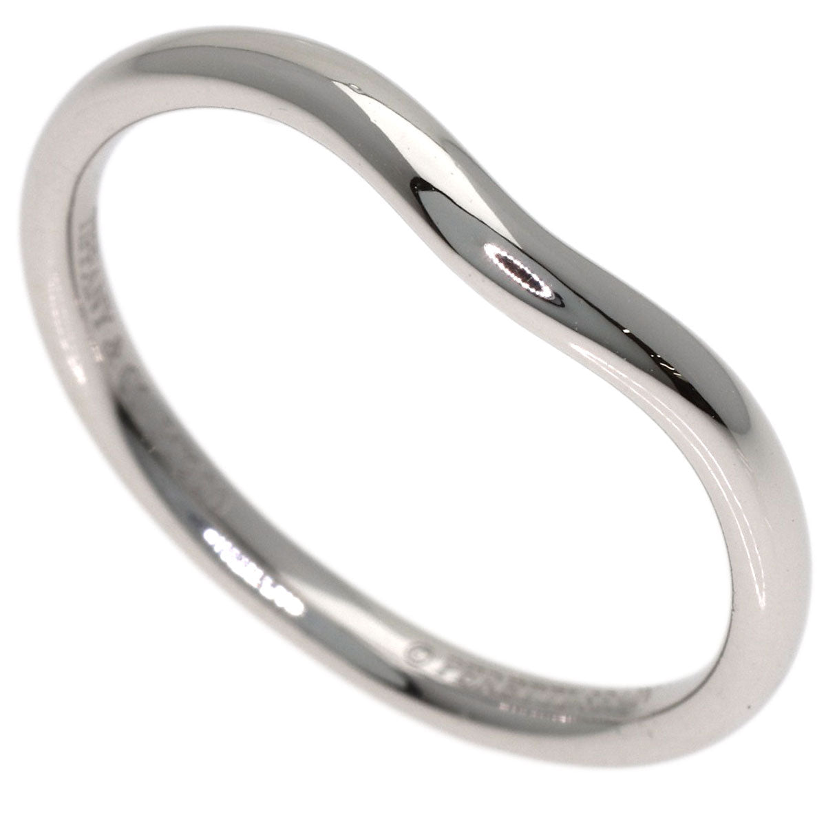 TIFFANY&Co. Curved band Ring Platinum PT950 Ladies [Used]
