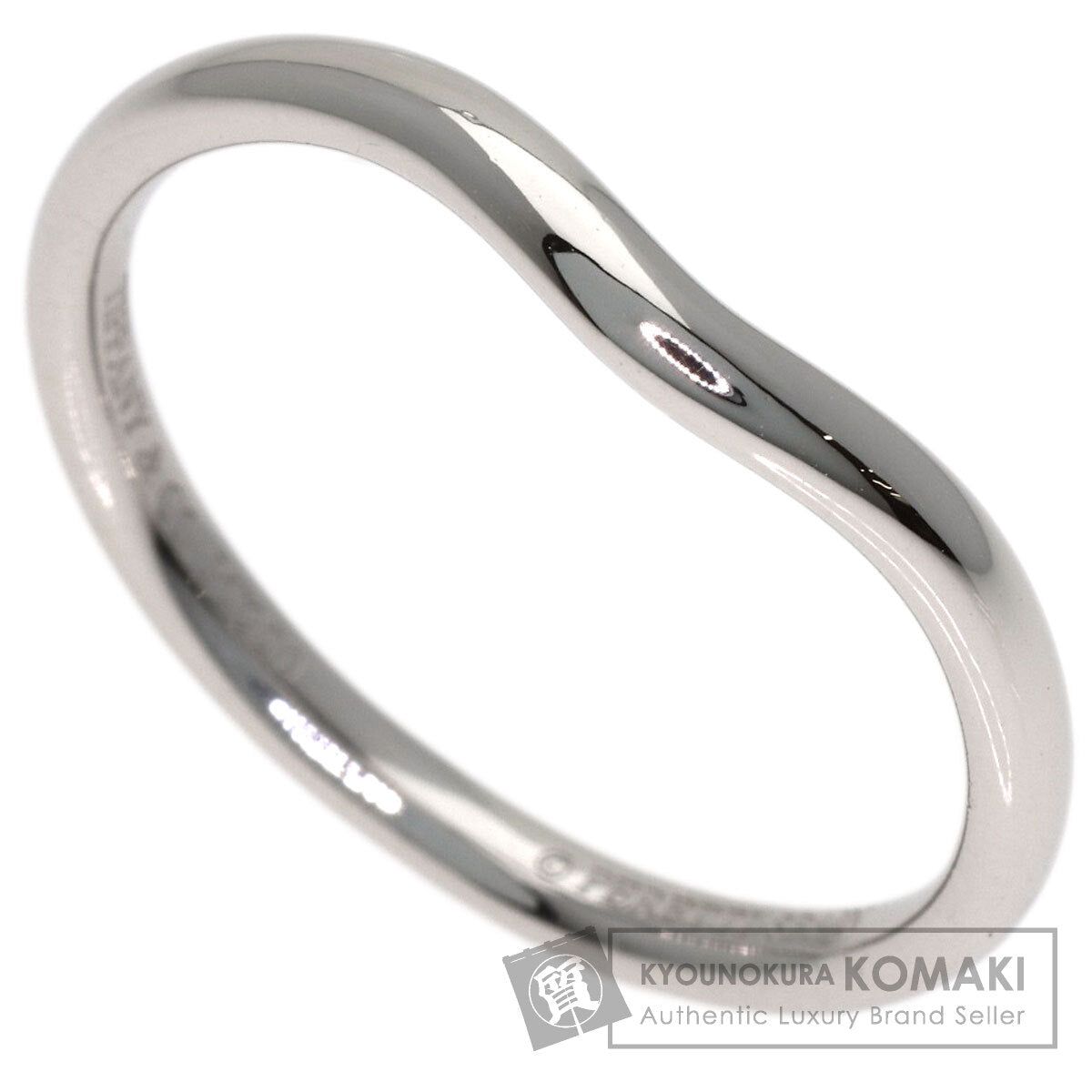 TIFFANY&Co. Curved band Ring Platinum PT950 Ladies [Used]