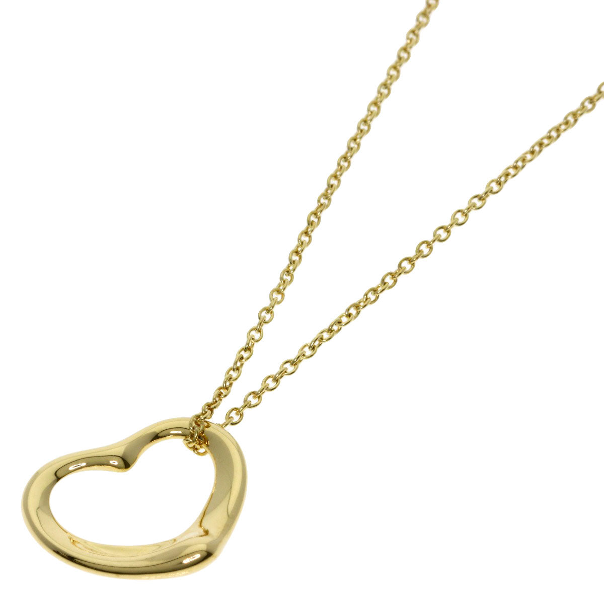 TIFFANY&Co. Open heart Necklace K18 Yellow Gold Ladies [Used]