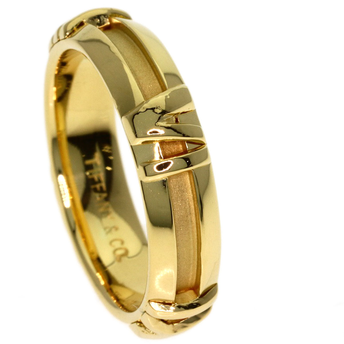 TIFFANY&Co. Atlas Ring K18 Yellow Gold Ladies [Used]