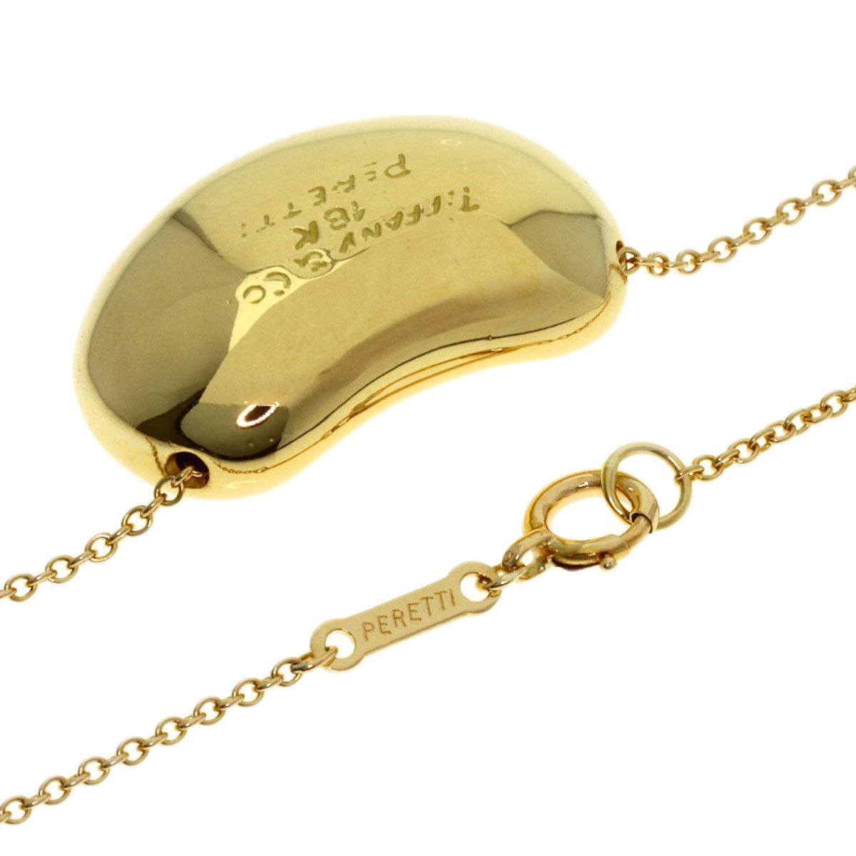TIFFANY&Co. Bean Necklace K18 Yellow Gold Ladies [Used]