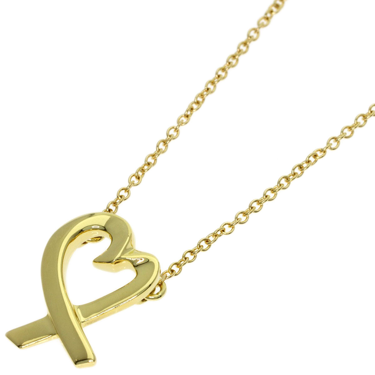 TIFFANY&Co. Loving heart Necklace K18 Yellow Gold Ladies [Used]