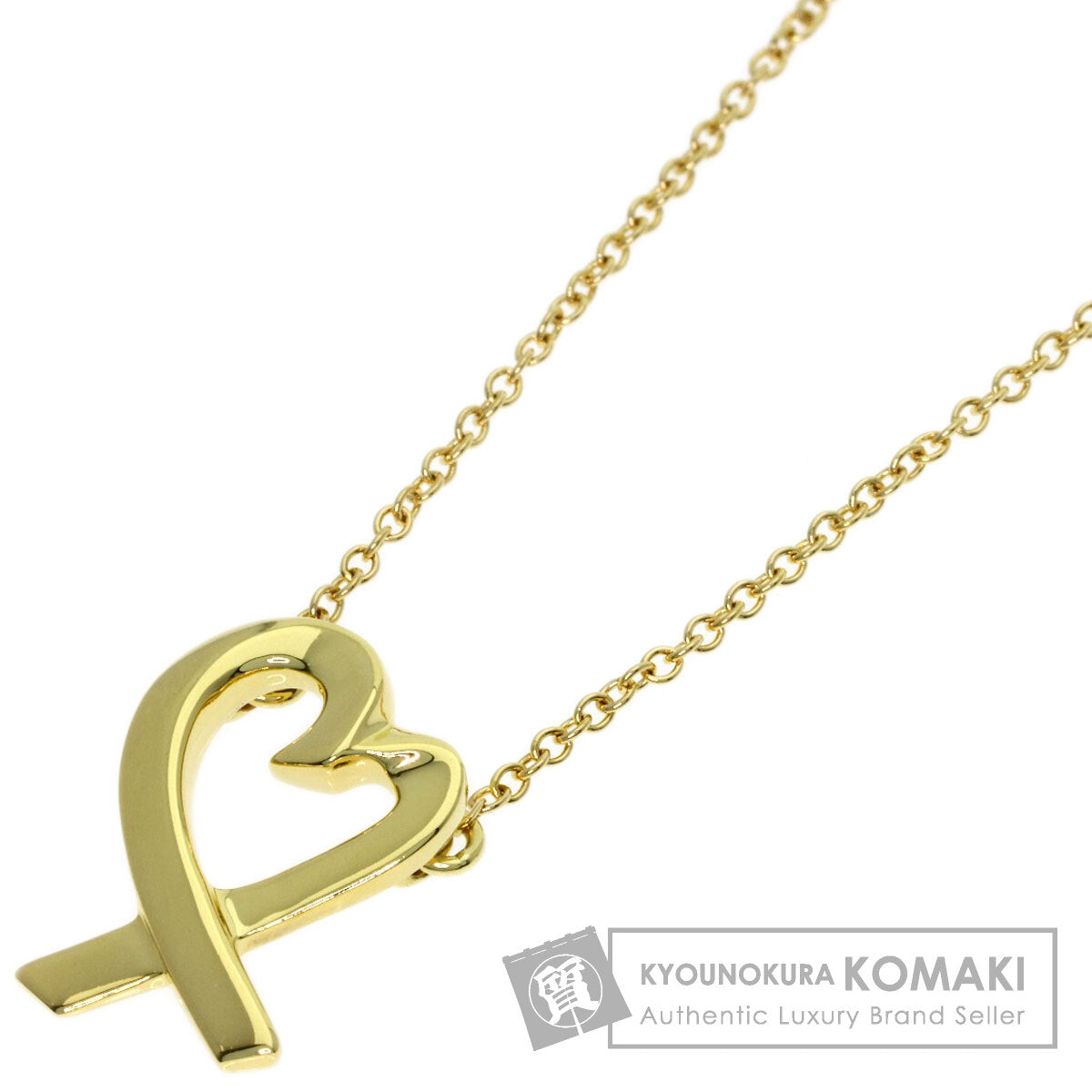 TIFFANY&Co. Loving heart Necklace K18 Yellow Gold Ladies [Used]