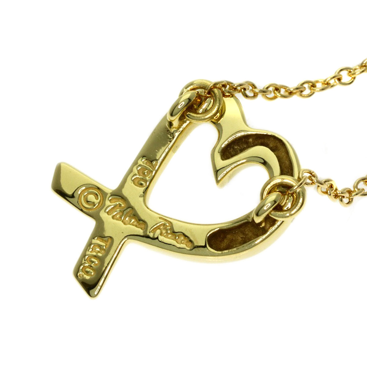 TIFFANY&Co. Loving heart Necklace K18 Yellow Gold Ladies [Used]