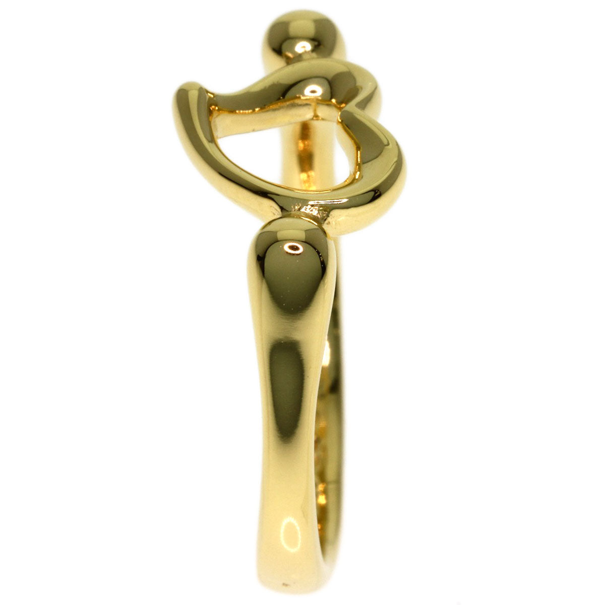 TIFFANY&Co. Open heart Ring K18 Yellow Gold Ladies [Used]