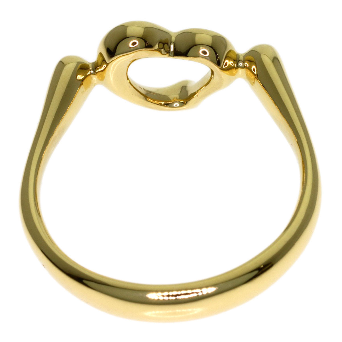 TIFFANY&Co. Open heart Ring K18 Yellow Gold Ladies [Used]
