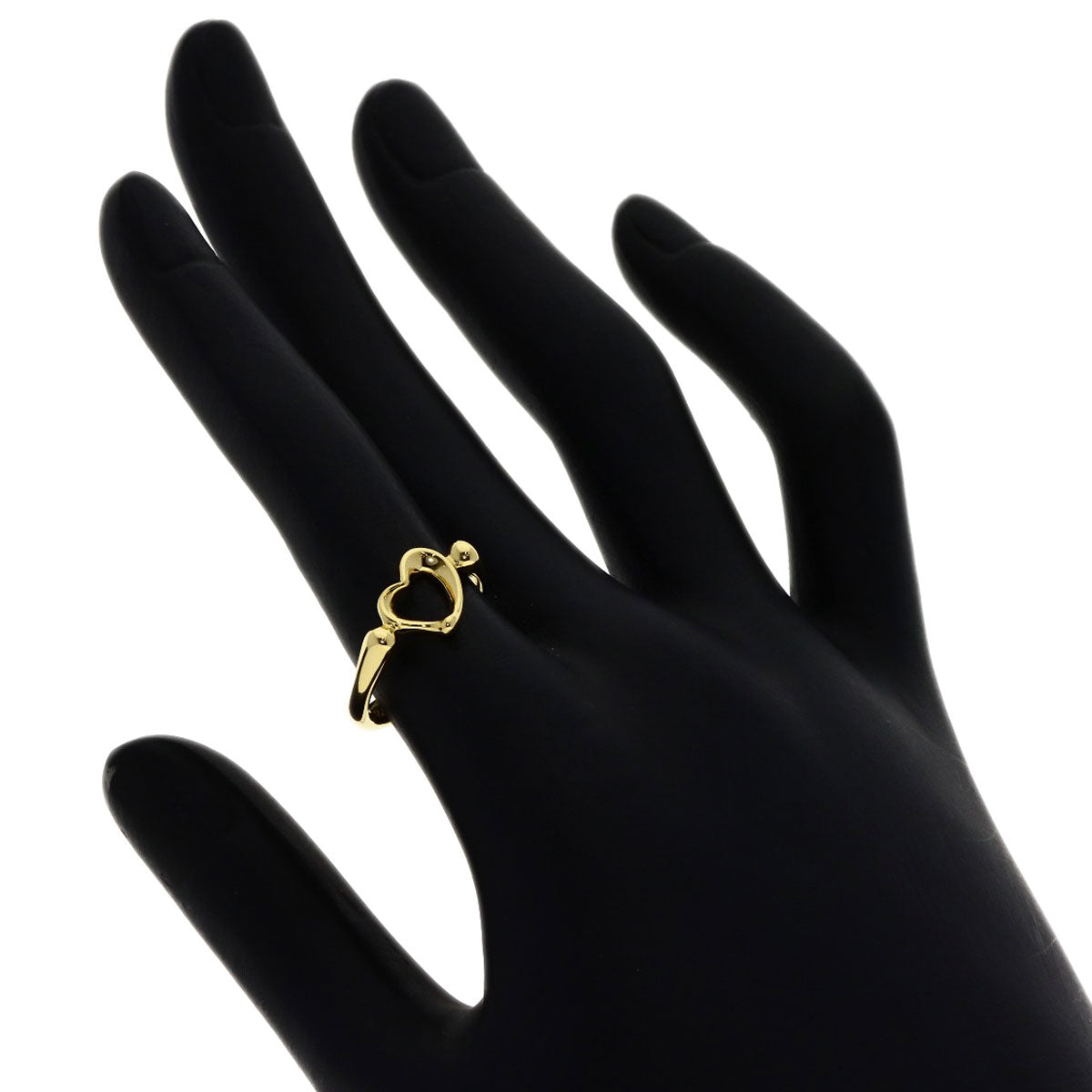 TIFFANY&Co. Open heart Ring K18 Yellow Gold Ladies [Used]