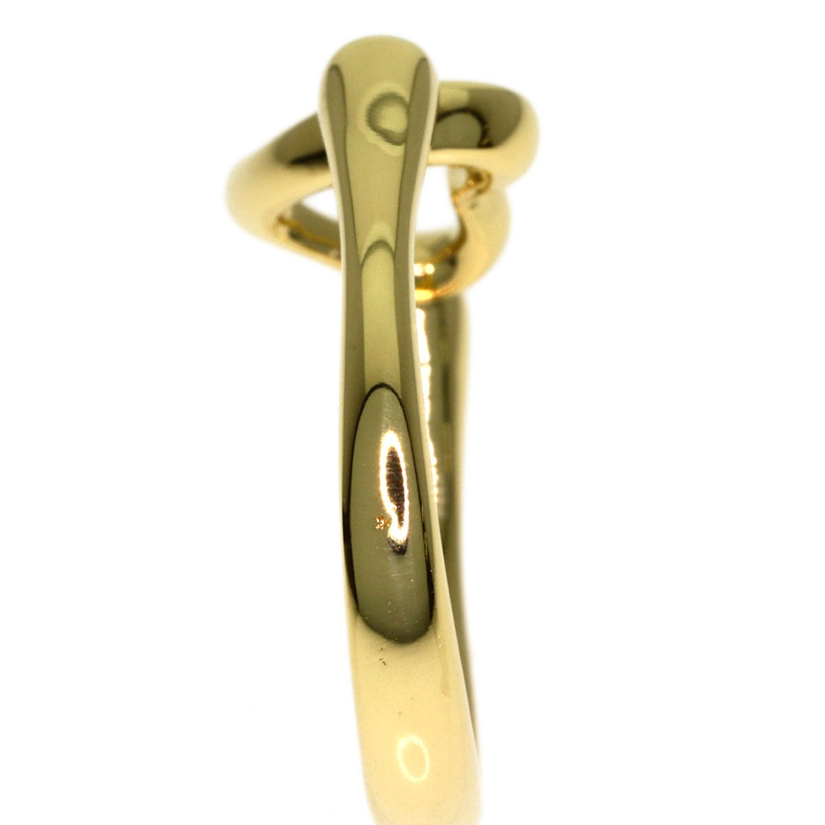 TIFFANY&Co. Open heart Ring K18 Yellow Gold Ladies [Used]