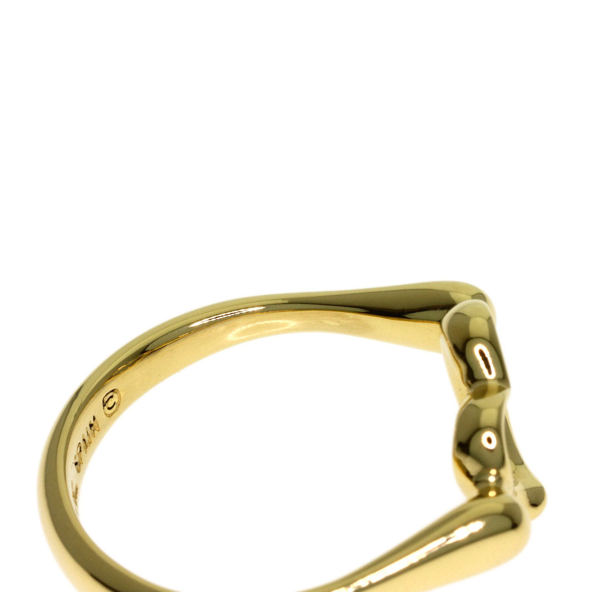 TIFFANY&Co. Open heart Ring K18 Yellow Gold Ladies [Used]
