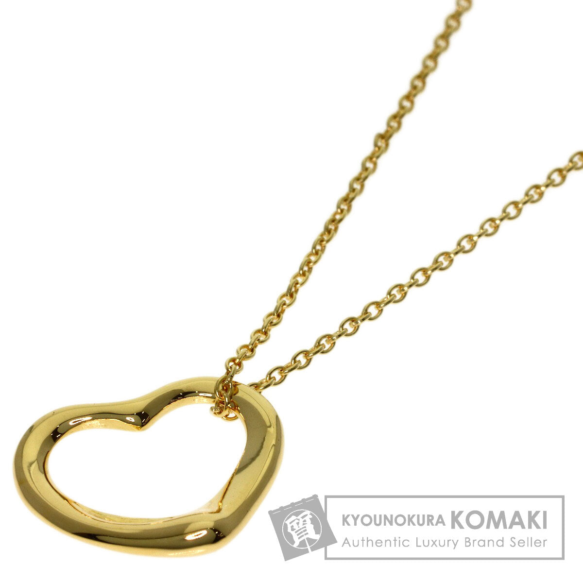 TIFFANY&Co. Open heart Necklace K18 Yellow Gold Ladies [Used]