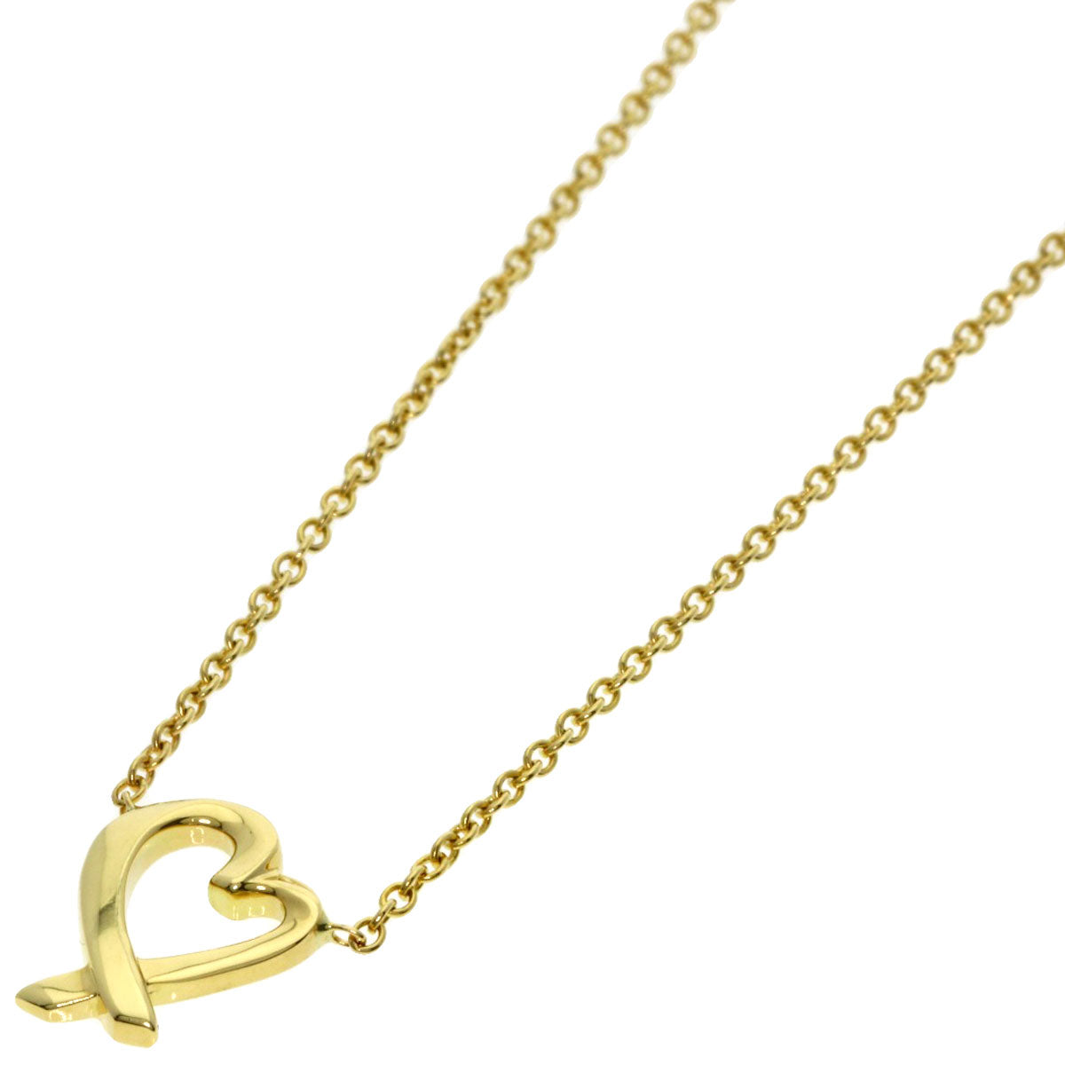 TIFFANY&Co. Loving heart Necklace K18 Yellow Gold Ladies [Used]