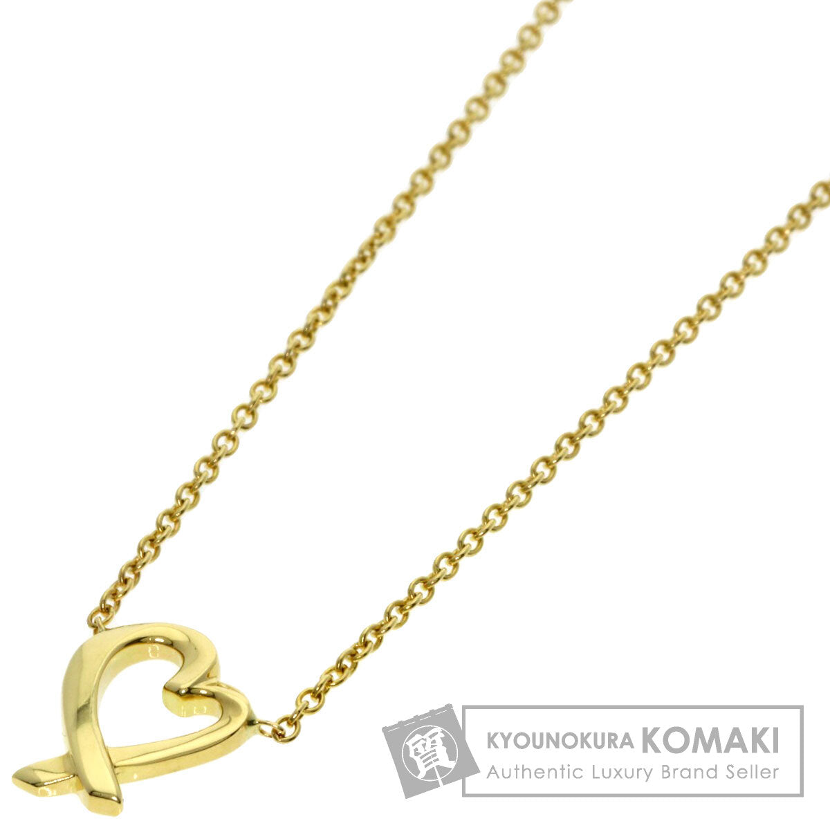 TIFFANY&Co. Loving heart Necklace K18 Yellow Gold Ladies [Used]
