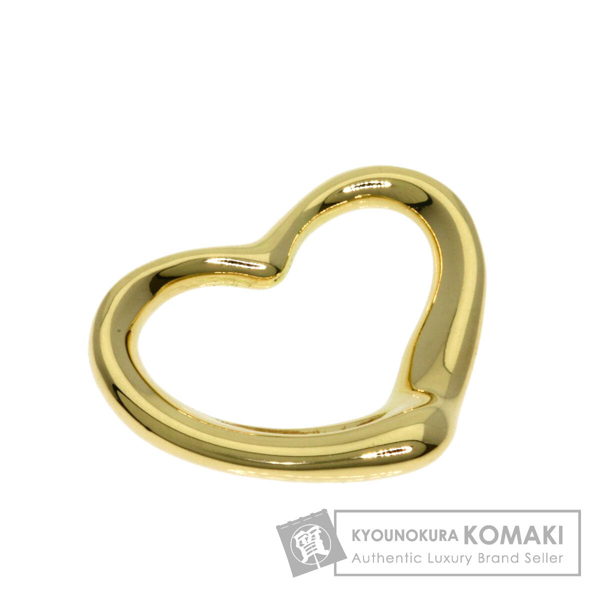 TIFFANY&Co. Open heart Pendant top K18 Yellow Gold Ladies [Used]
