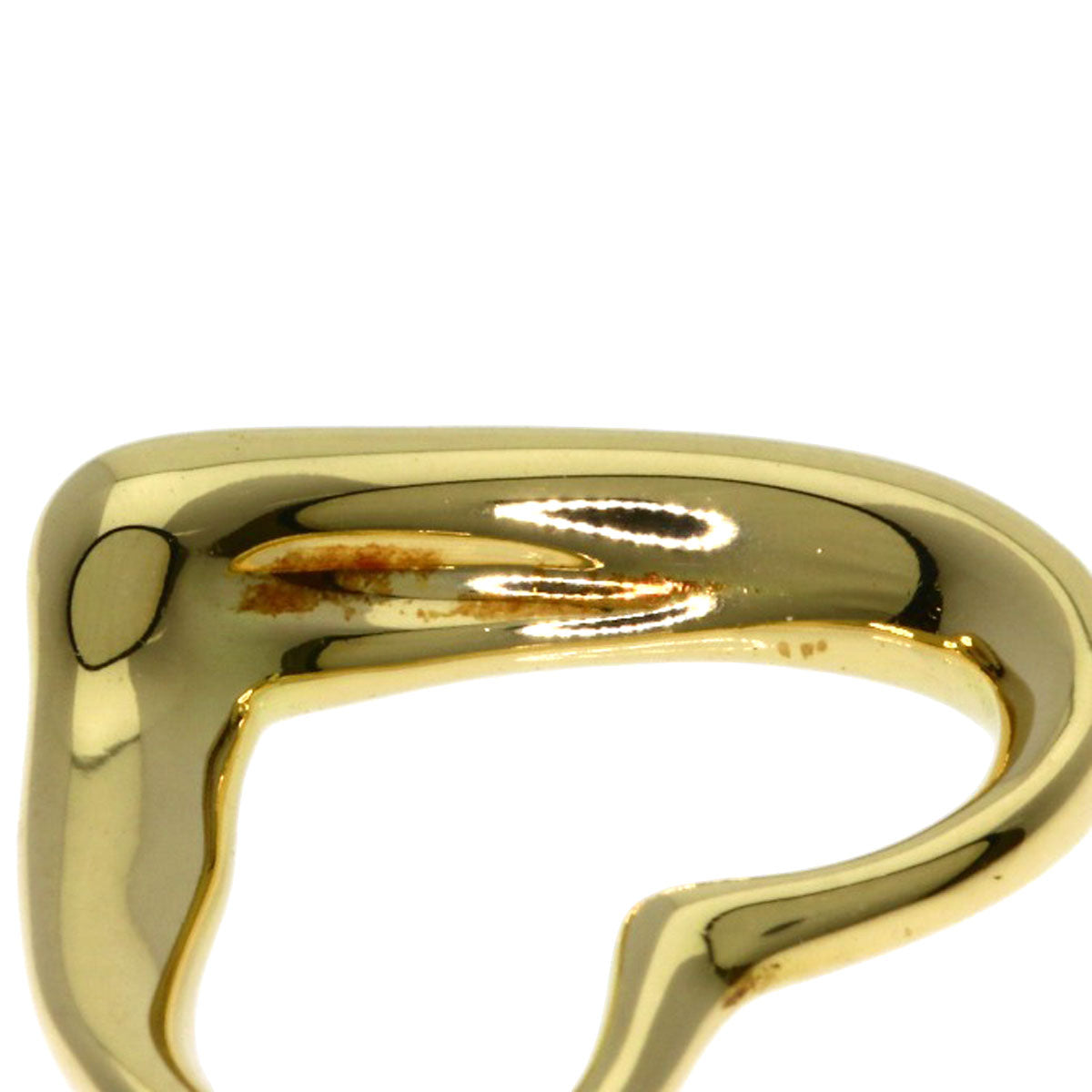 TIFFANY&Co. Open heart Pendant top K18 Yellow Gold Ladies [Used]