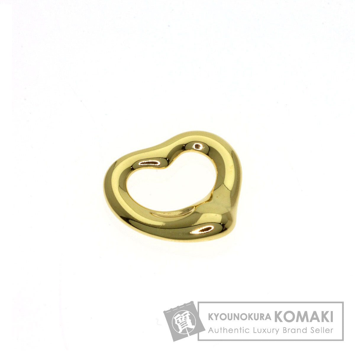 TIFFANY&Co. Open Heart Mini Pendant top K18 Yellow Gold Ladies [Used]