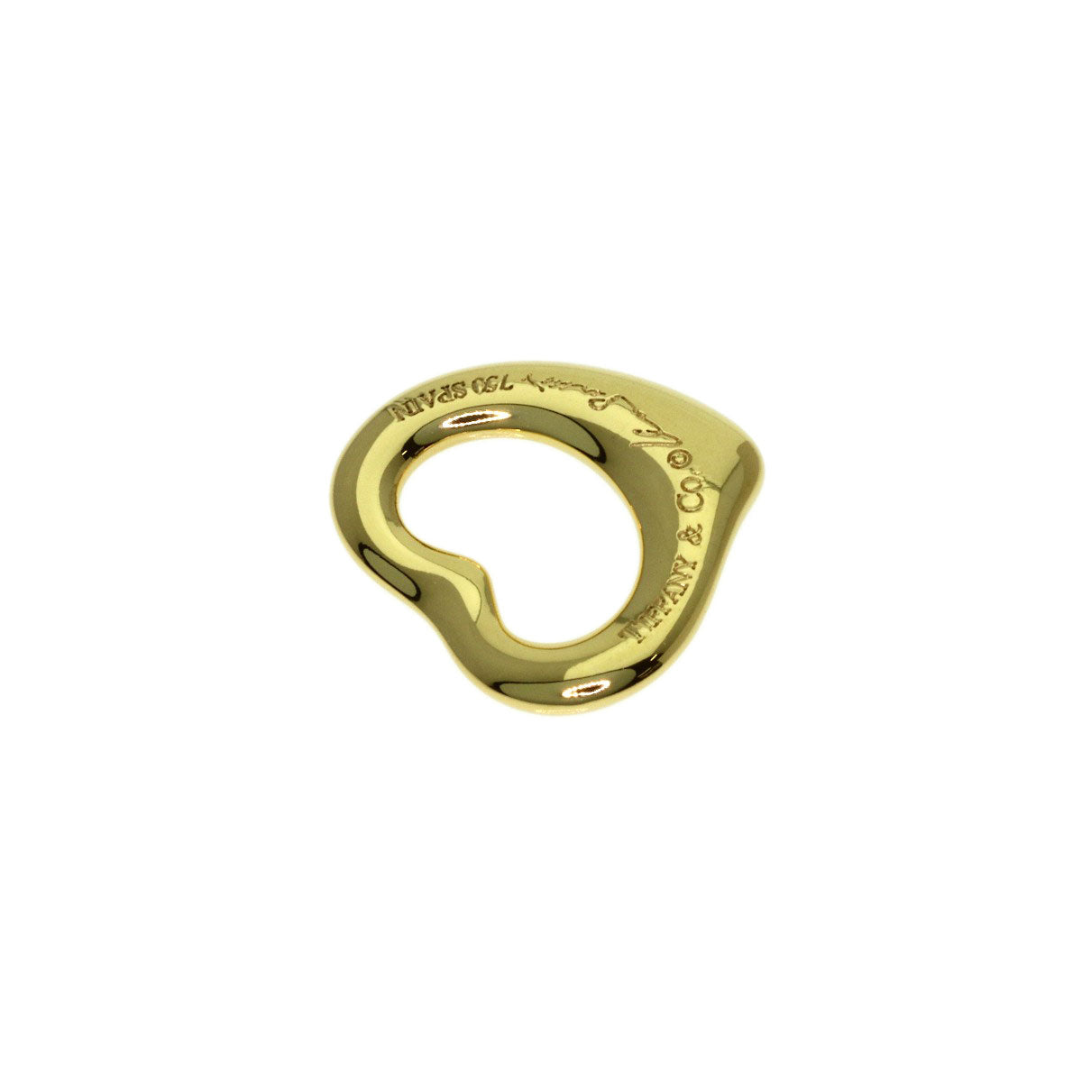 TIFFANY&Co. Open Heart Mini Pendant top K18 Yellow Gold Ladies [Used]