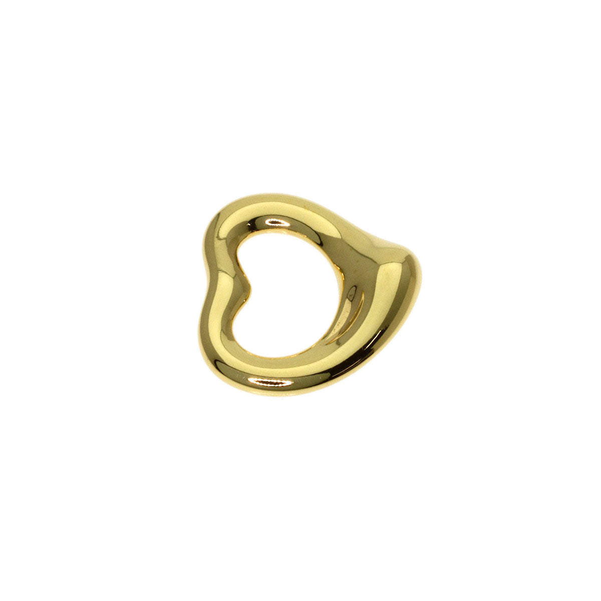 TIFFANY&Co. Open Heart Mini Pendant top K18 Yellow Gold Ladies [Used]