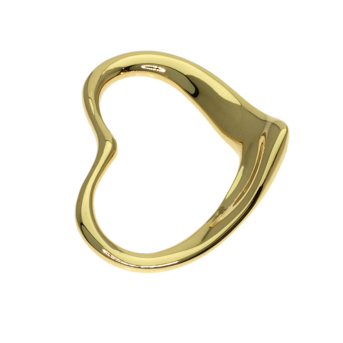 TIFFANY&Co. Open heart Pendant top K18 Yellow Gold Ladies [Used]