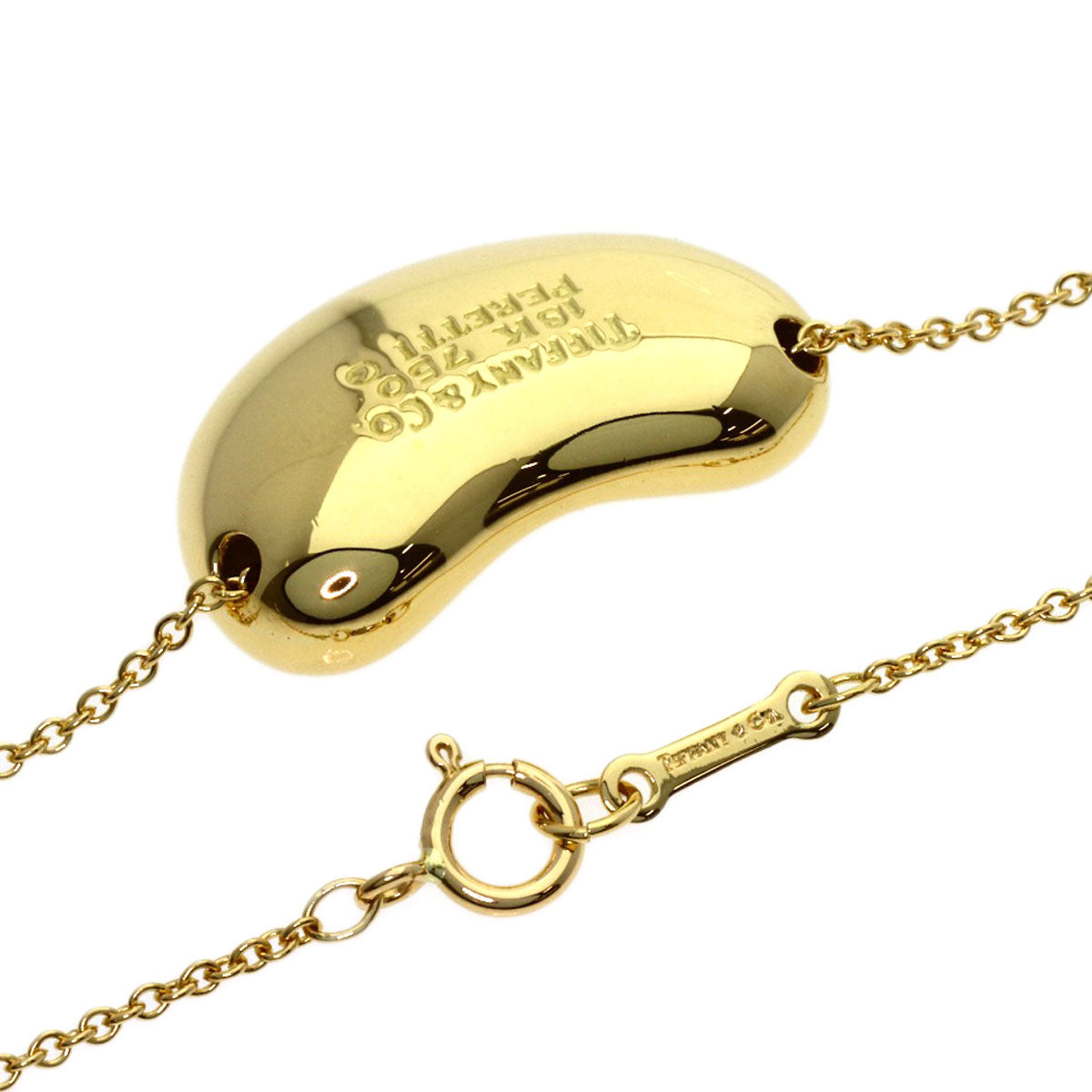TIFFANY&Co. Bean Necklace K18 Yellow Gold Ladies [Used]